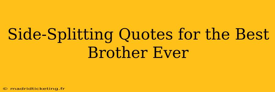 Side-Splitting Quotes for the Best Brother Ever