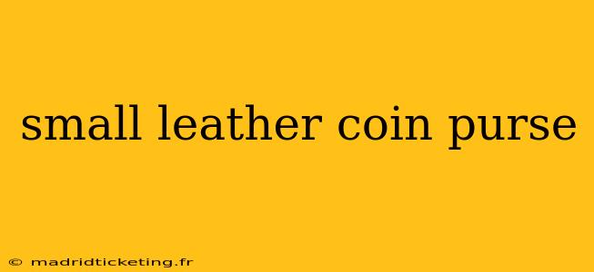 small leather coin purse