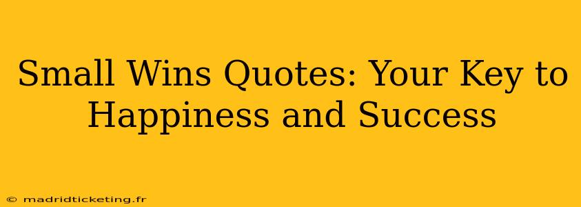 Small Wins Quotes: Your Key to Happiness and Success