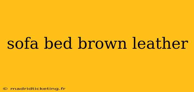 sofa bed brown leather
