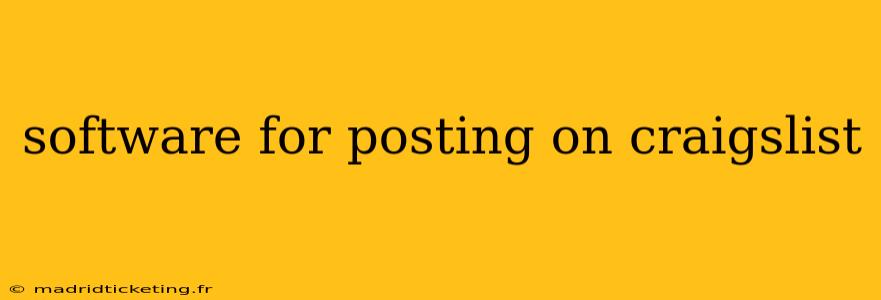 software for posting on craigslist