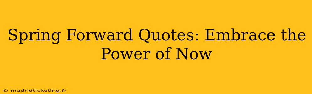 Spring Forward Quotes: Embrace the Power of Now