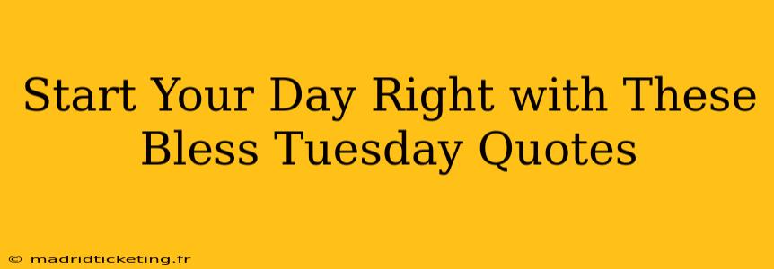 Start Your Day Right with These Bless Tuesday Quotes
