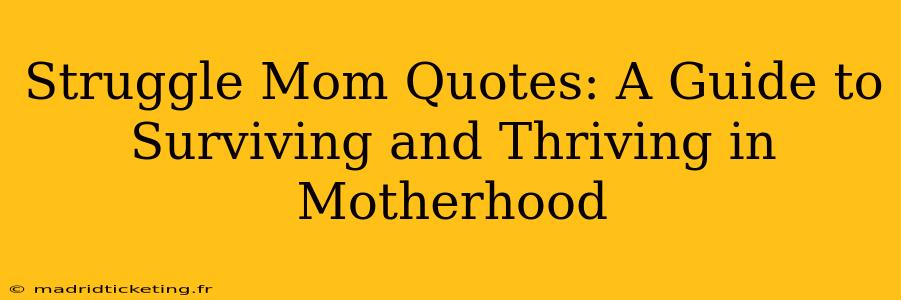 Struggle Mom Quotes: A Guide to Surviving and Thriving in Motherhood