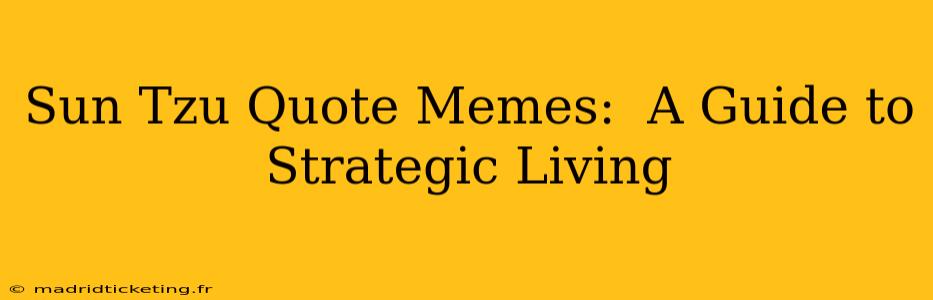 Sun Tzu Quote Memes:  A Guide to Strategic Living