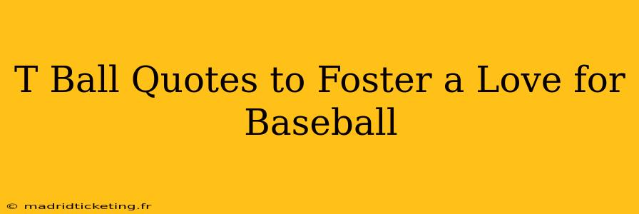 T Ball Quotes to Foster a Love for Baseball