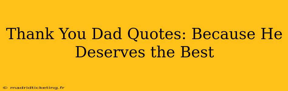 Thank You Dad Quotes: Because He Deserves the Best