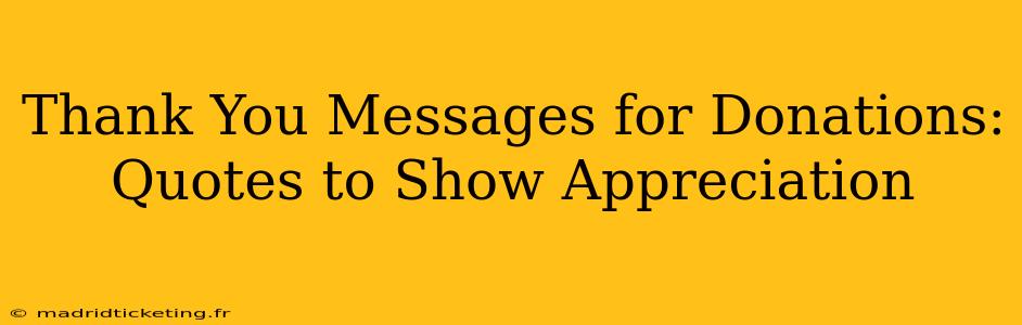 Thank You Messages for Donations: Quotes to Show Appreciation