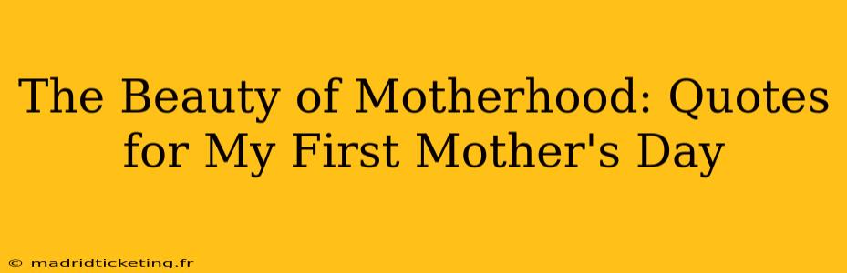 The Beauty of Motherhood: Quotes for My First Mother's Day