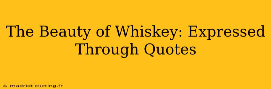 The Beauty of Whiskey: Expressed Through Quotes