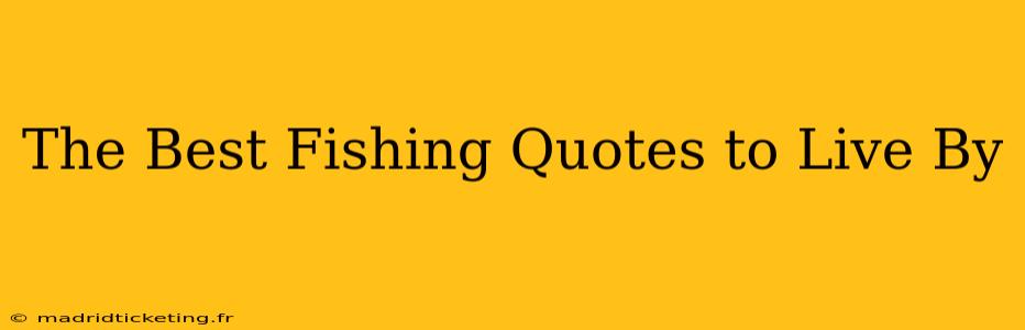 The Best Fishing Quotes to Live By