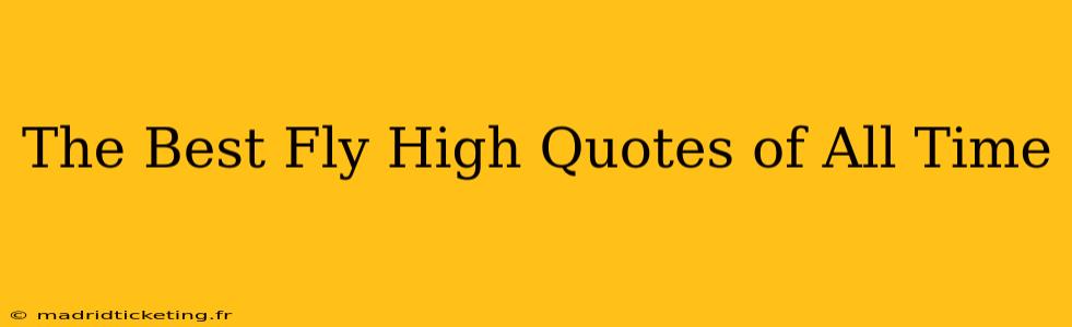 The Best Fly High Quotes of All Time