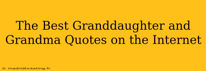The Best Granddaughter and Grandma Quotes on the Internet