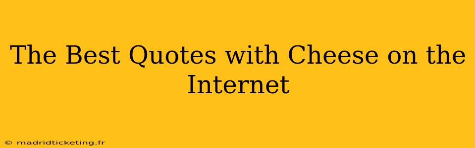 The Best Quotes with Cheese on the Internet
