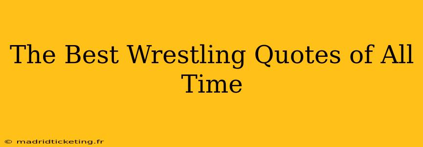 The Best Wrestling Quotes of All Time