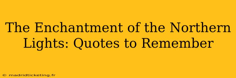 The Enchantment of the Northern Lights: Quotes to Remember