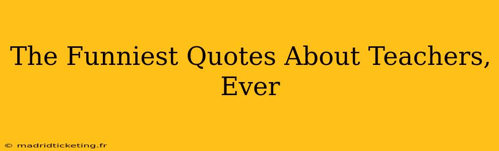 The Funniest Quotes About Teachers, Ever