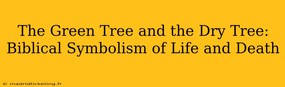 The Green Tree and the Dry Tree: Biblical Symbolism of Life and Death