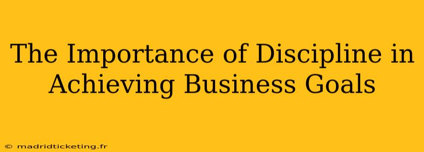The Importance of Discipline in Achieving Business Goals