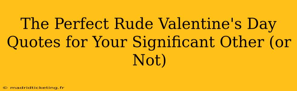 The Perfect Rude Valentine's Day Quotes for Your Significant Other (or Not)
