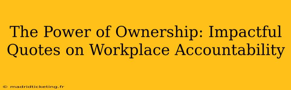 The Power of Ownership: Impactful Quotes on Workplace Accountability
