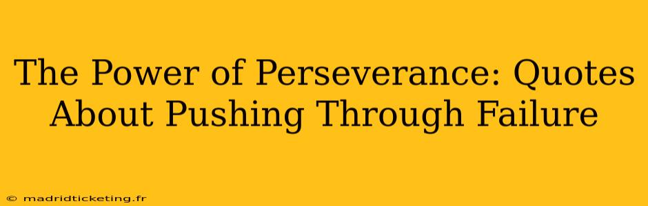 The Power of Perseverance: Quotes About Pushing Through Failure
