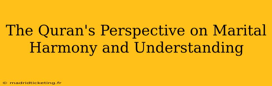 The Quran's Perspective on Marital Harmony and Understanding