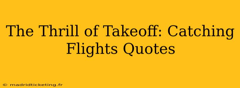 The Thrill of Takeoff: Catching Flights Quotes