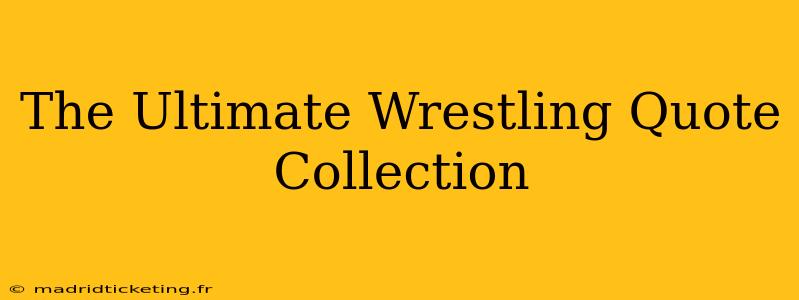 The Ultimate Wrestling Quote Collection