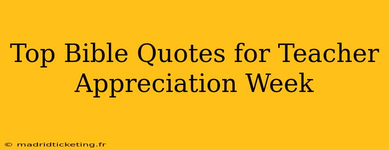 Top Bible Quotes for Teacher Appreciation Week