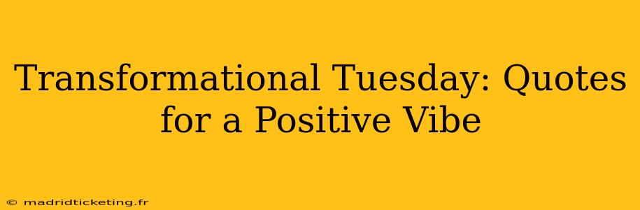 Transformational Tuesday: Quotes for a Positive Vibe