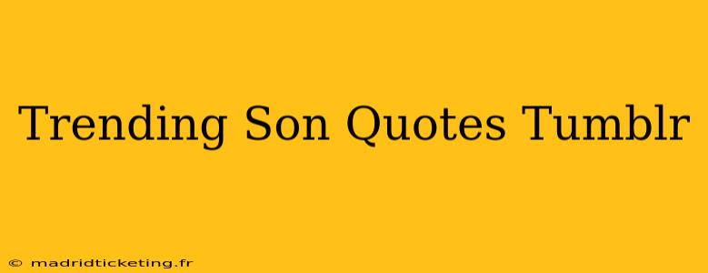Trending Son Quotes Tumblr