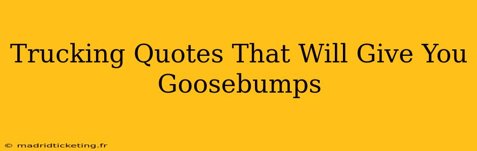 Trucking Quotes That Will Give You Goosebumps