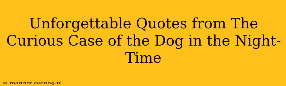 Unforgettable Quotes from The Curious Case of the Dog in the Night-Time