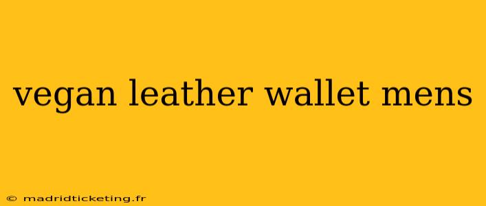 vegan leather wallet mens