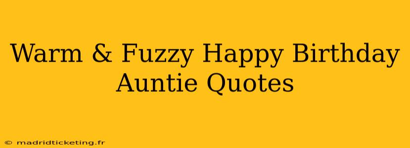 Warm & Fuzzy Happy Birthday Auntie Quotes
