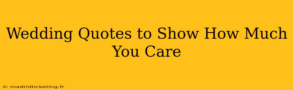 Wedding Quotes to Show How Much You Care
