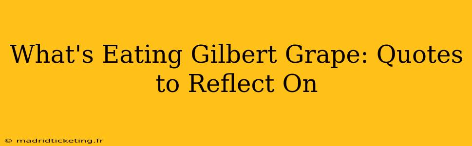 What's Eating Gilbert Grape: Quotes to Reflect On