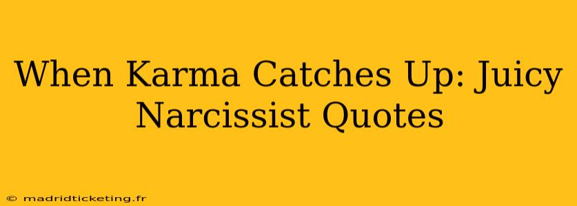When Karma Catches Up: Juicy Narcissist Quotes