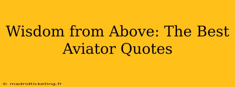 Wisdom from Above: The Best Aviator Quotes