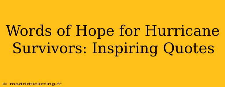 Words of Hope for Hurricane Survivors: Inspiring Quotes