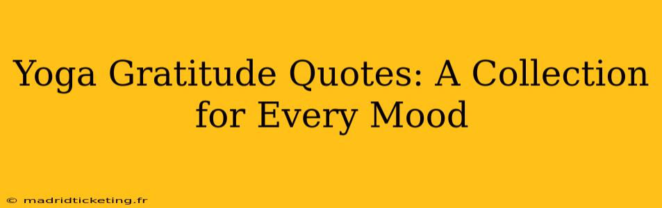 Yoga Gratitude Quotes: A Collection for Every Mood