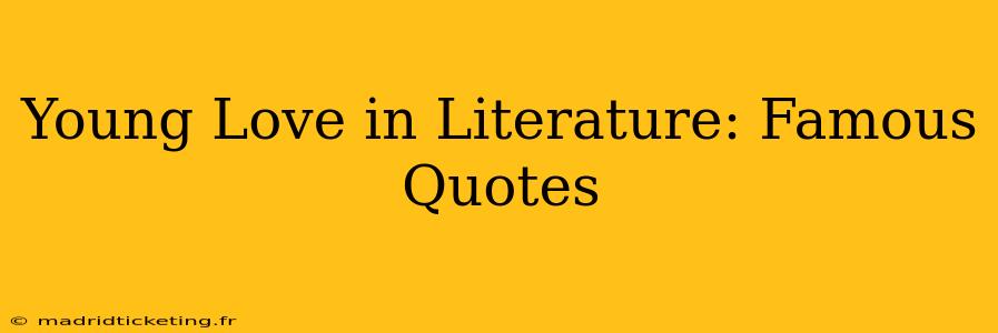 Young Love in Literature: Famous Quotes