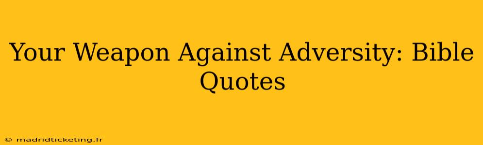Your Weapon Against Adversity: Bible Quotes